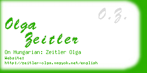 olga zeitler business card